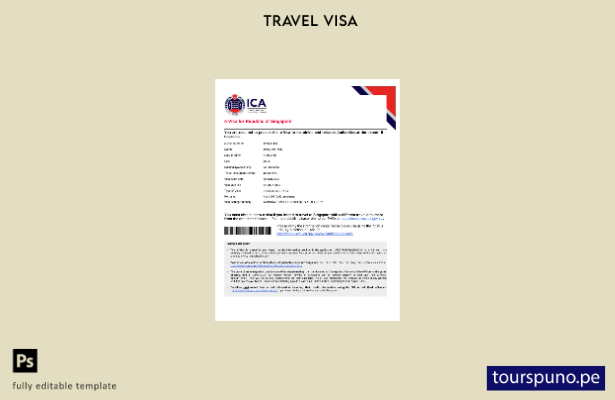 lista para imprimir la plantilla de visa electrónica de Singapur en formatos Wor
